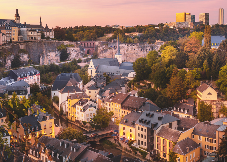 vue du ground à Luxembourg ville